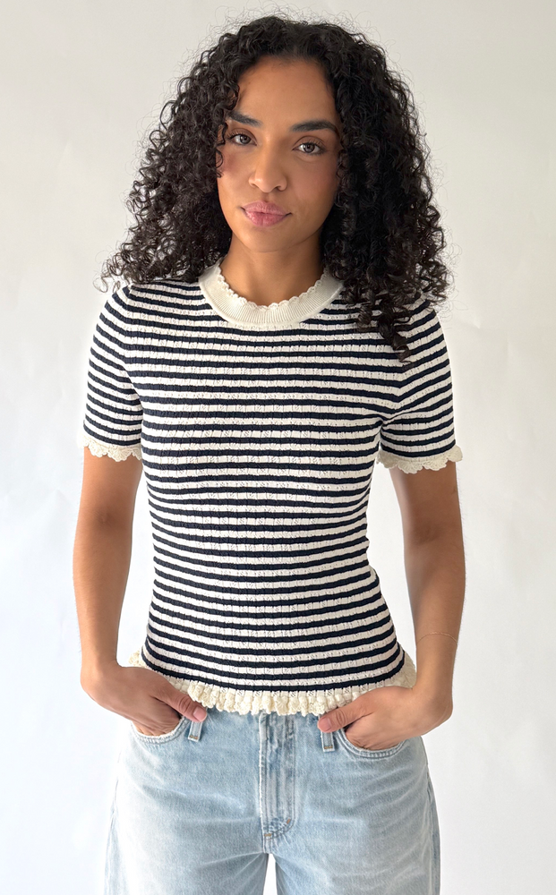 Addy Stripe Sweater Tee