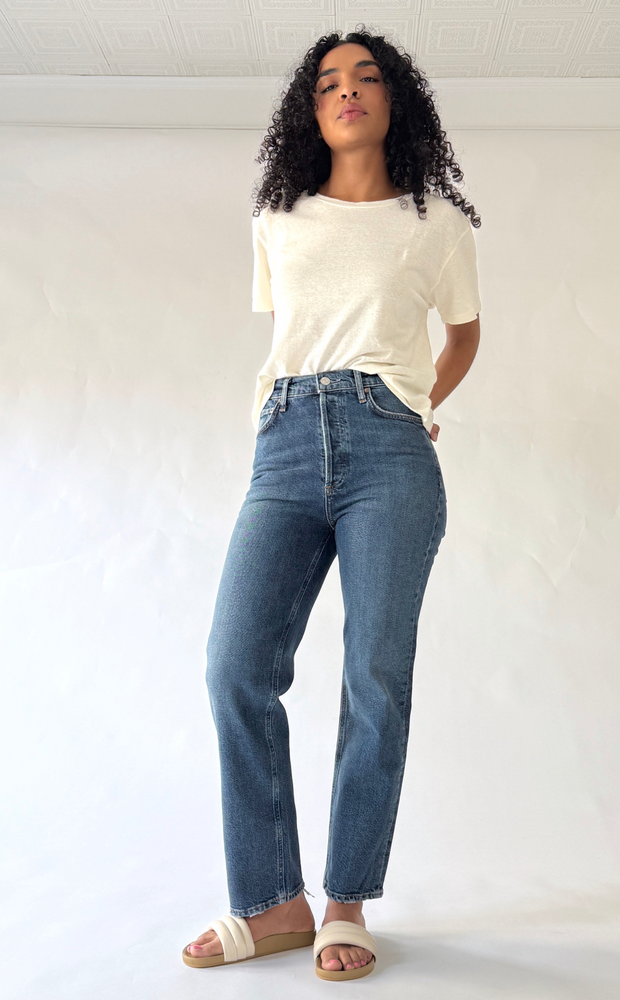 
                  
                    90's Pinch Waist Crop Jean in Solace
                  
                