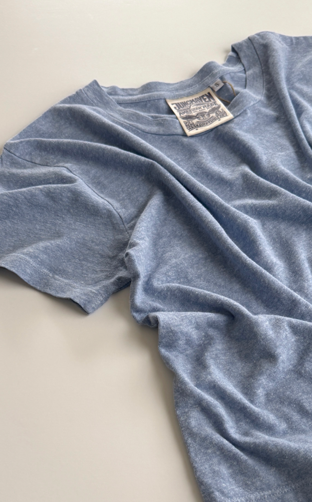 
                  
                    Cropped Lorel Tee in Coastal Blue Heather
                  
                