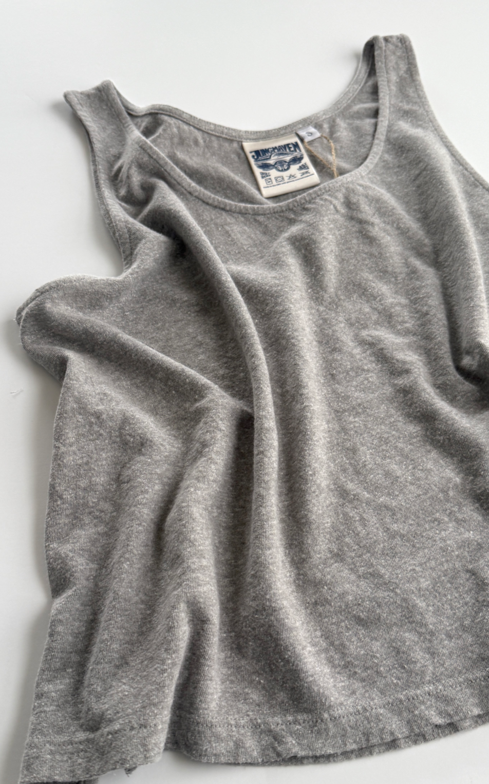 Cropped Tank in Heather Grey