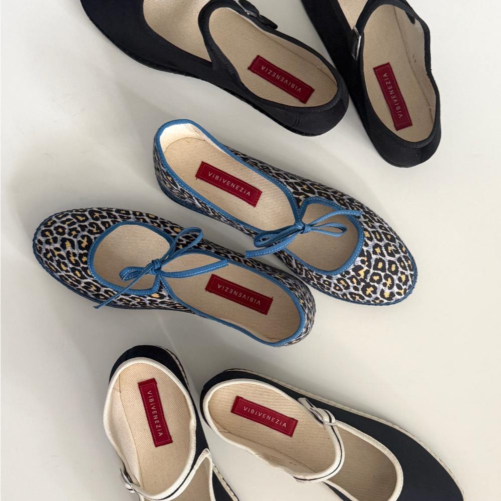 Brigitte Cotton Mary Jane Tie Flats