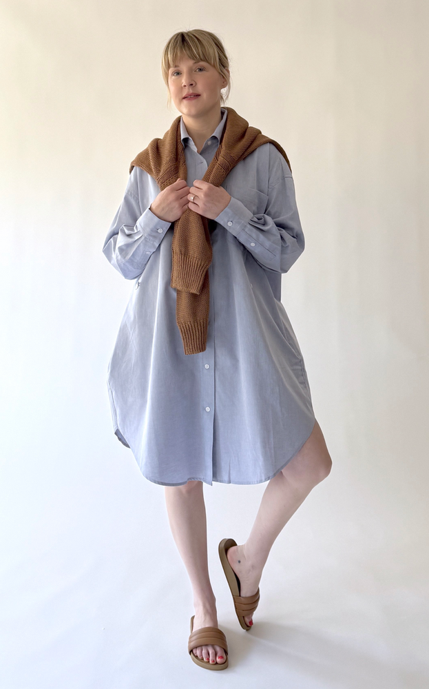 Phoebe Mini Dress in Chambray