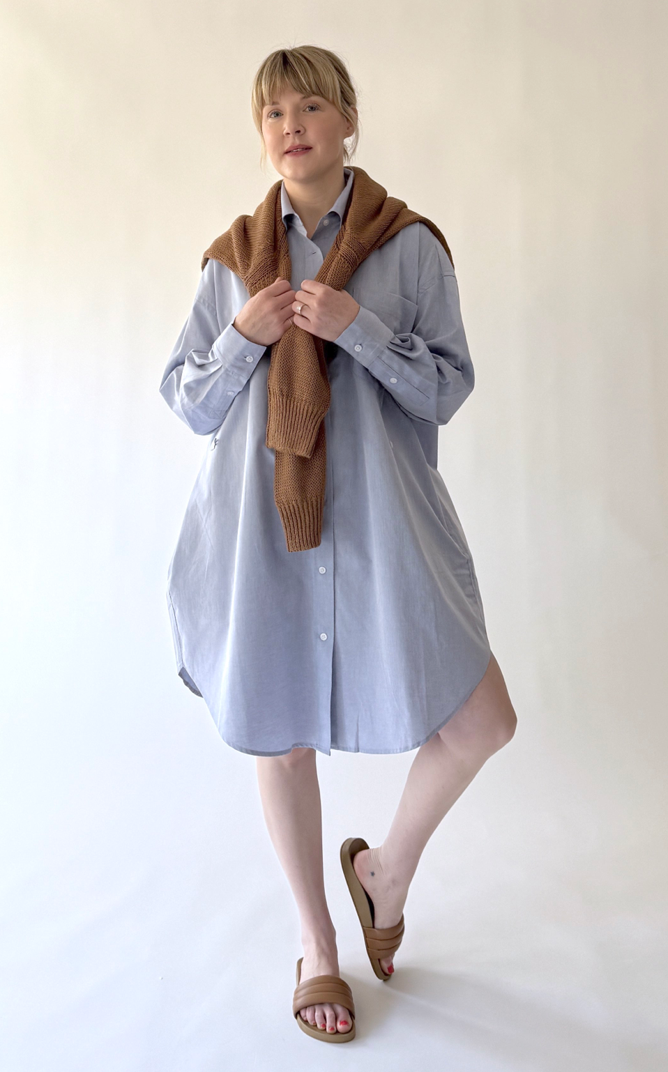 Phoebe Mini Dress in Chambray
