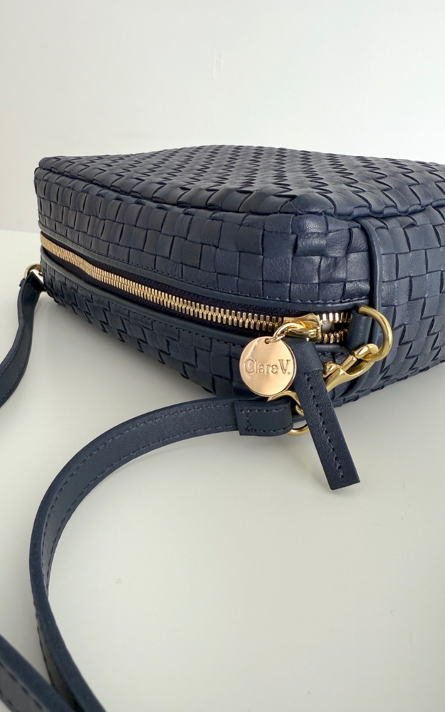 
                  
                    Marisol Crossbody in Bleu Marine Woven Checker
                  
                