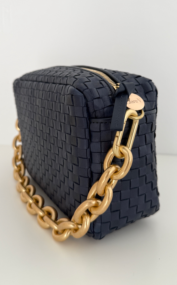 
                  
                    Marisol Crossbody in Bleu Marine Woven Checker
                  
                