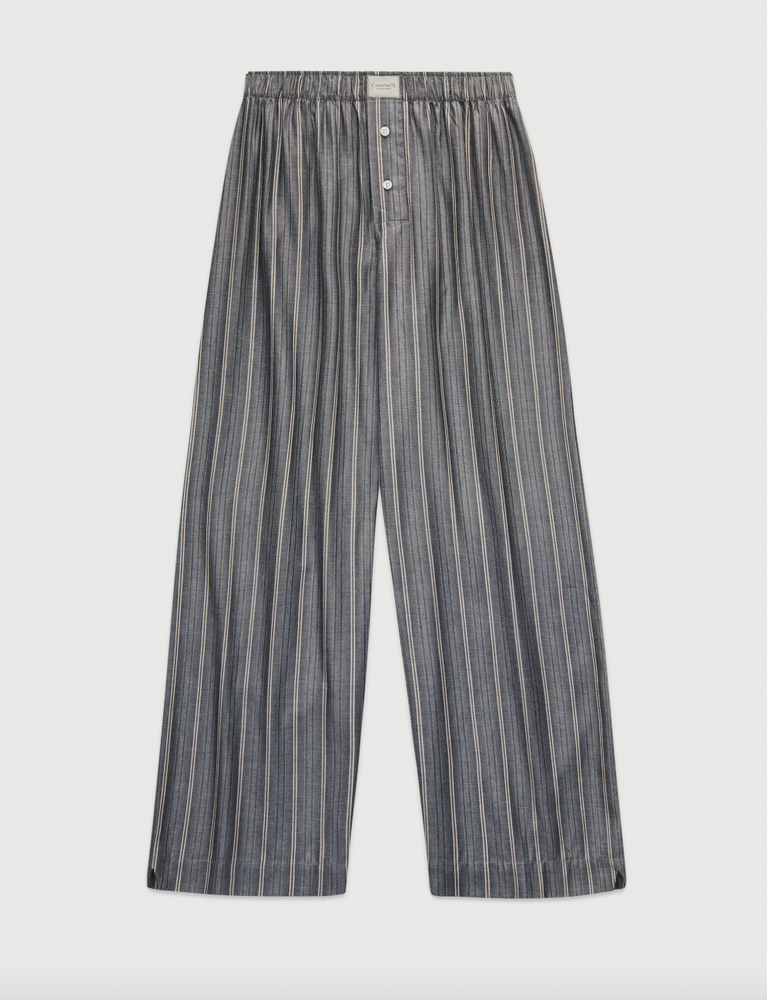 
                  
                    La Boxer Alta Pant in Grey Stripe Cotton Flannel
                  
                