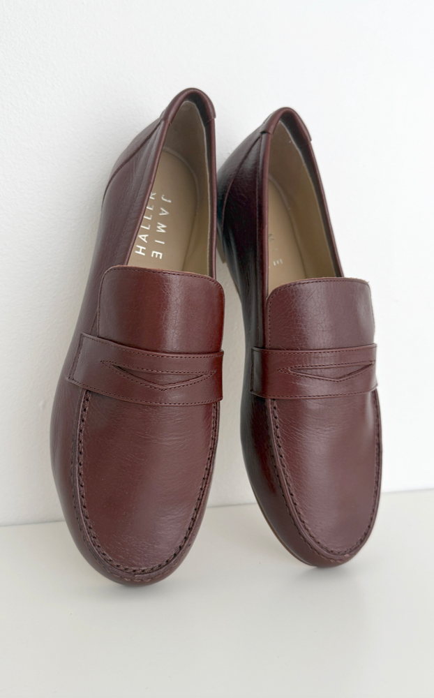 The Penny Loafer in Bright Burgundy