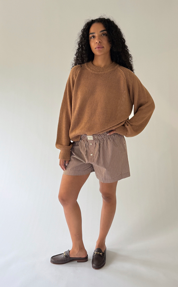 
                  
                    Lind Knit Crew in Camel Linen
                  
                