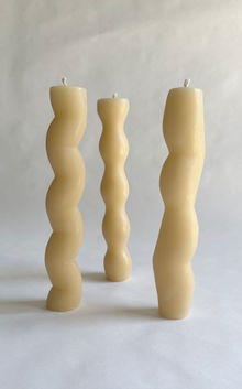  Sculptural Taper Candle Pair