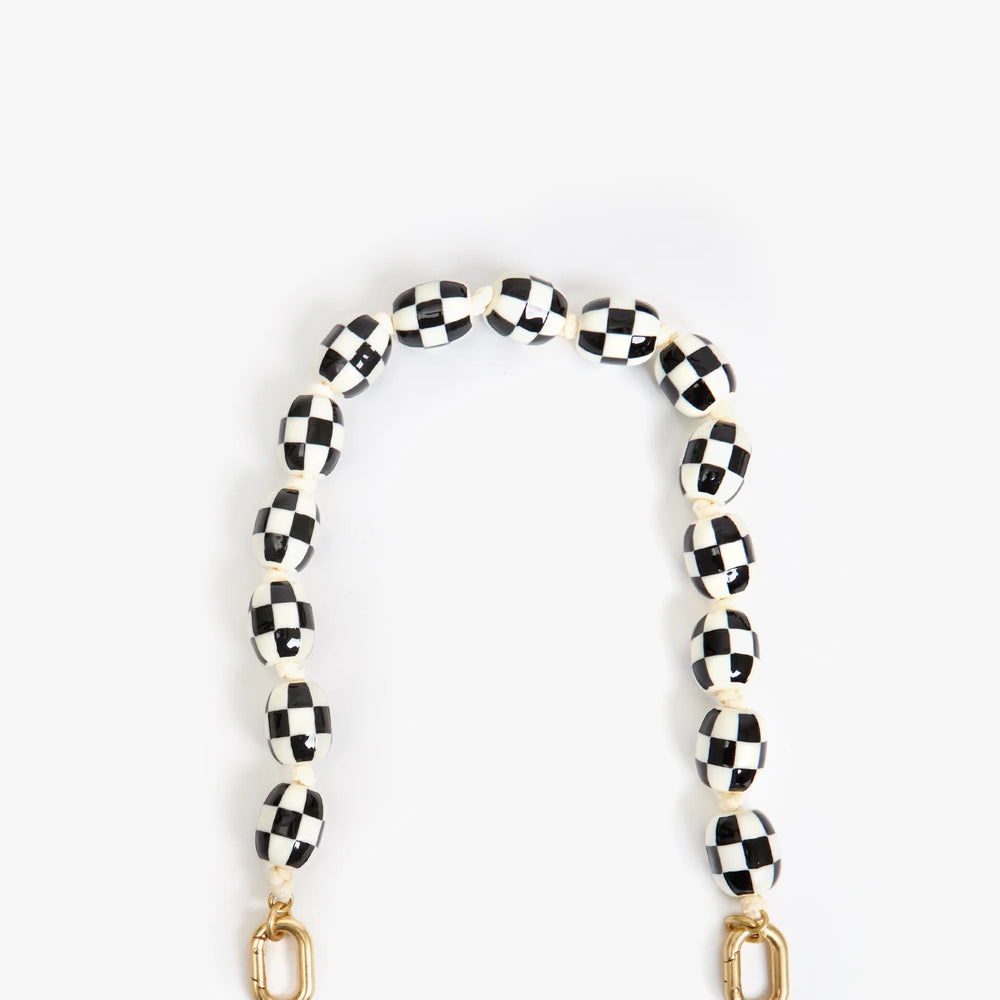 
                  
                    Shortie Strap in Black & Cream
                  
                