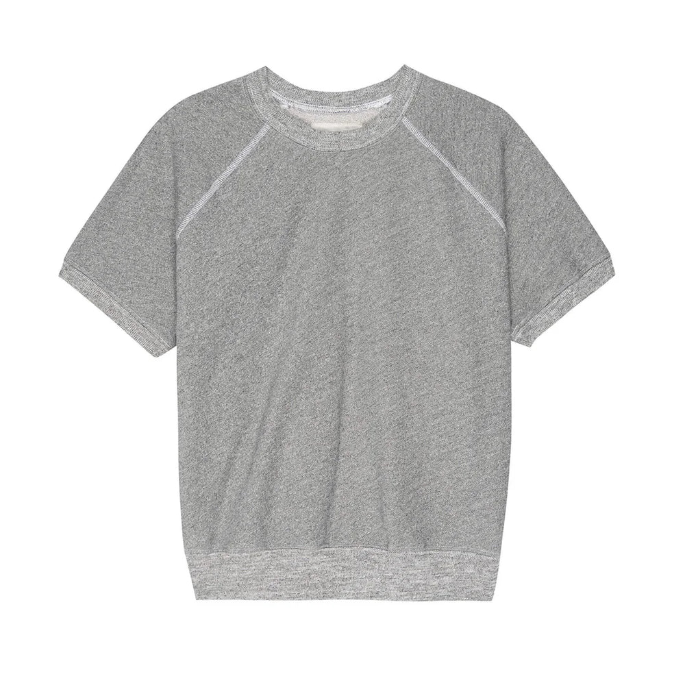 Short Sleeve Sweatshirt in Varsity Grey