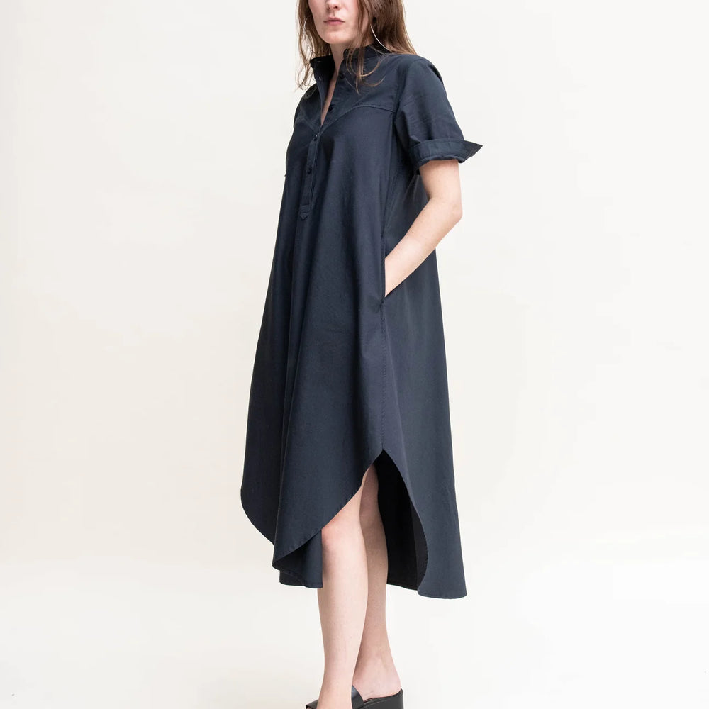 
                  
                    Extra Long Shirt Dress	in Black
                  
                