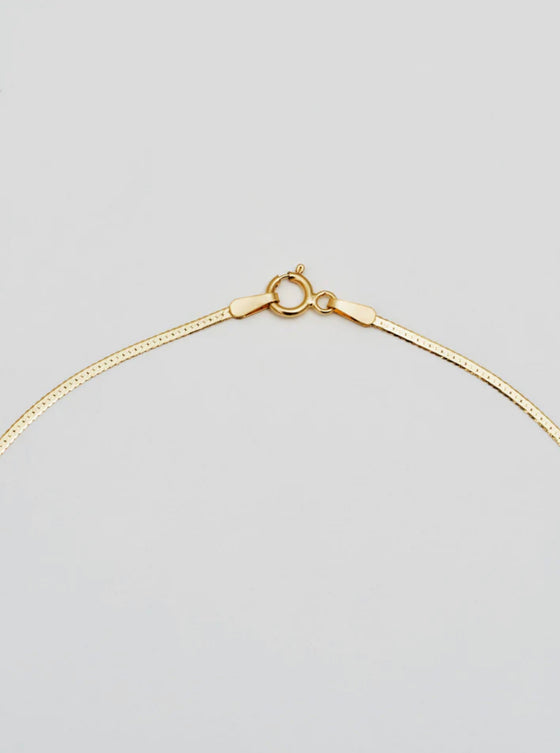 Demi Herringbone Necklace in 10k Gold