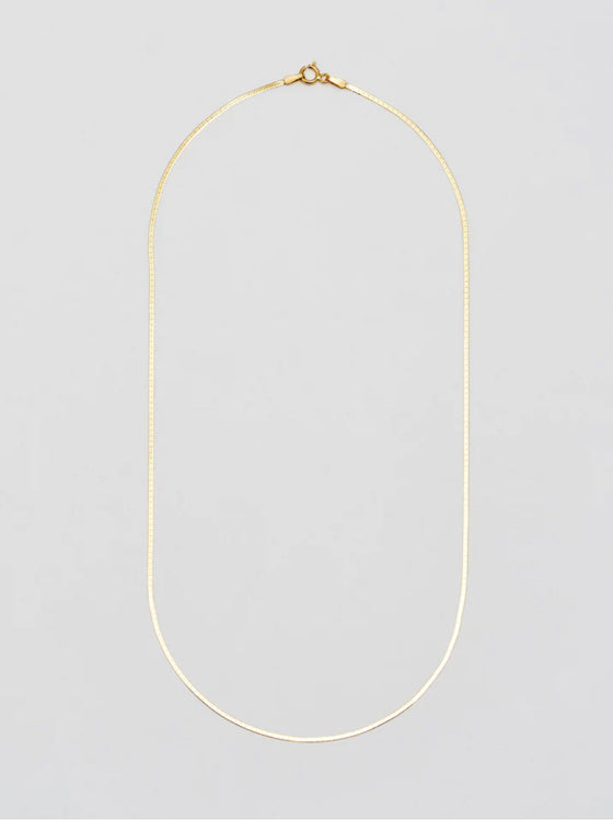 Demi Herringbone Necklace in 10k Gold